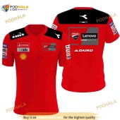 Ducati Lenovo Team Moto Gp 3D Shirt  2023  Francesco Bagnaia