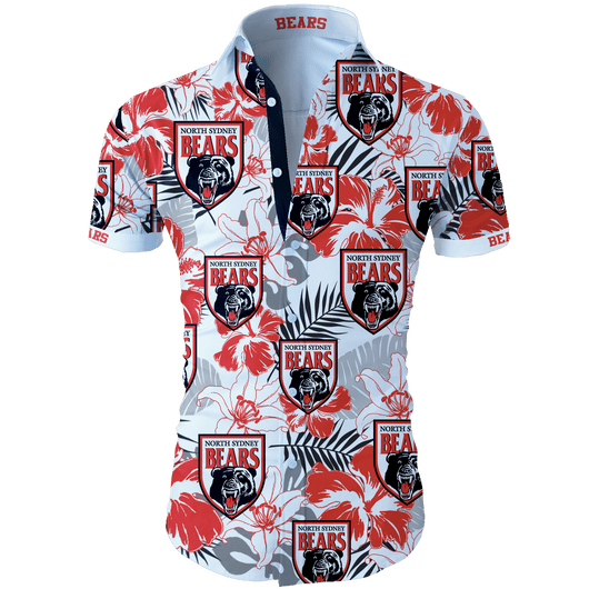 North Sydney Bears NRL National Rugby League Trendy Sport Hawaiian Shirt North Sydney Bears NRL National Rugby League Trendy Sport Hawaiian Shirt