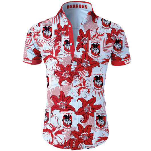 St. George Illawarra Dragons NRL Hawaiian Shirt St. George Illawarra Dragons NRL Hawaiian Shirt
