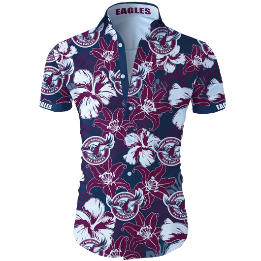 Manly-Warringah Sea Eagles NRL Hawaiian Shirt Manly-Warringah Sea Eagles NRL Hawaiian Shirt