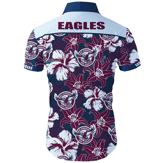 Manly-Warringah Sea Eagles NRL Hawaiian Shirt Manly-Warringah Sea Eagles NRL Hawaiian Shirt