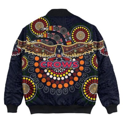 AFL Adelaide Crows Indigenous Black Bomber Jacket