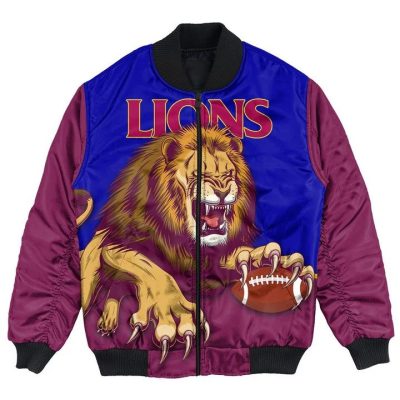 AFL Brisbane Lions Imperial Purple Bomber Jacket