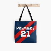 AFL Melbourne Demons Navy Blue Red Premiers 21 Tote Bag