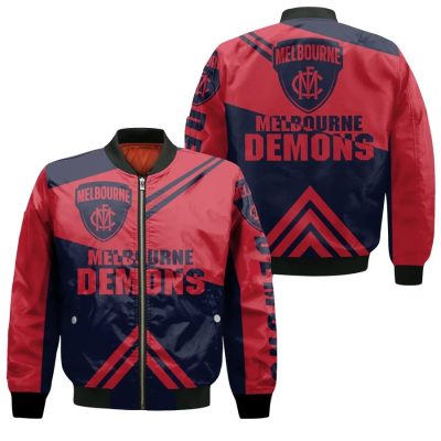 AFL Melbourne Demons Red Navy Bomber Jacket