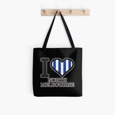 AFL North Melbourne Kangaroos Black I Love NMFC Tote Bag