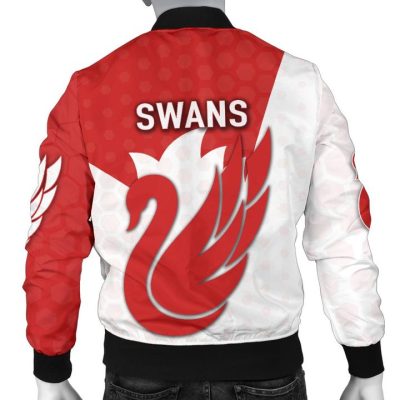 AFL Sydney Swans Red White Bomber Jacket