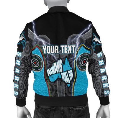NRL Cronulla-Sutherland Sharks Custom Name NAIDOC Bomber Jacket