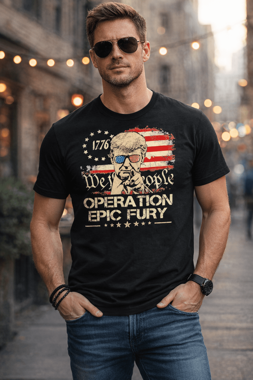 Trump 1776 We The People Operation Epic Fury American Flag 2026 T-Shirt Trump 1776 We The People Operation Epic Fury American Flag 2026 T-Shirt