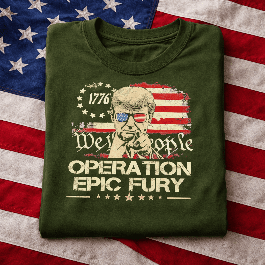 Trump 1776 We The People Operation Epic Fury American Flag 2026 T-Shirt Trump 1776 We The People Operation Epic Fury American Flag 2026 T-Shirt