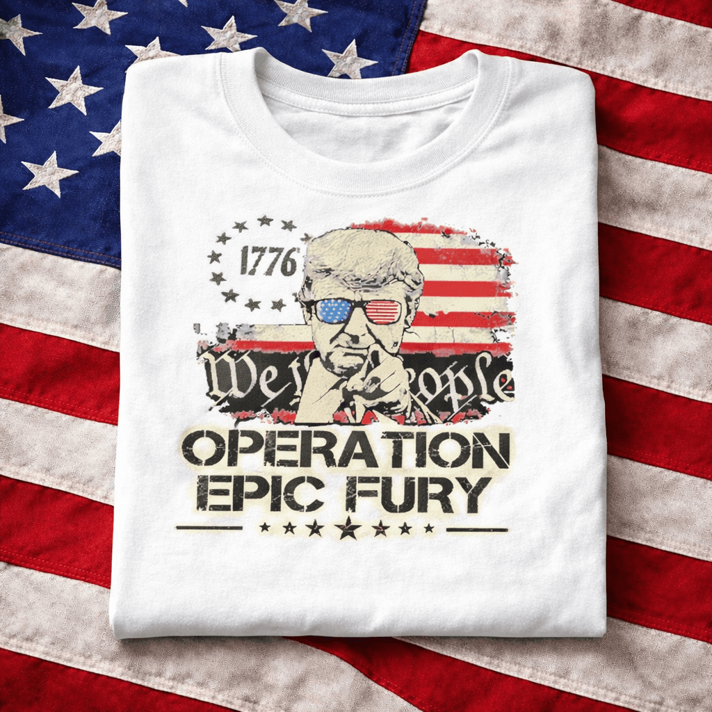 Trump 1776 We The People Operation Epic Fury American Flag 2026 T-Shirt Trump 1776 We The People Operation Epic Fury American Flag 2026 T-Shirt