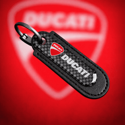 Ducati Carbon Fiber Keychain Gift Stylish Keyring for Ducati Riders