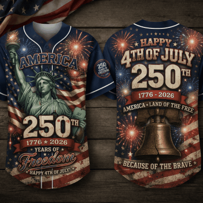 America 250th Baseball Jersey – Vintage 4th of July Edition The Liberty Bell