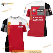 Ducati Lenovo Motorcycle 3D Shirt