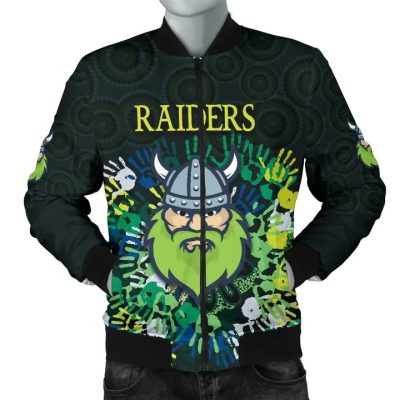 NRL Canberra Raiders Viking Simple Indigenous Bomber Jacket
