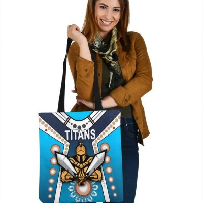 NRL Gold Coast Titans Simple Indigenous Tote Bag