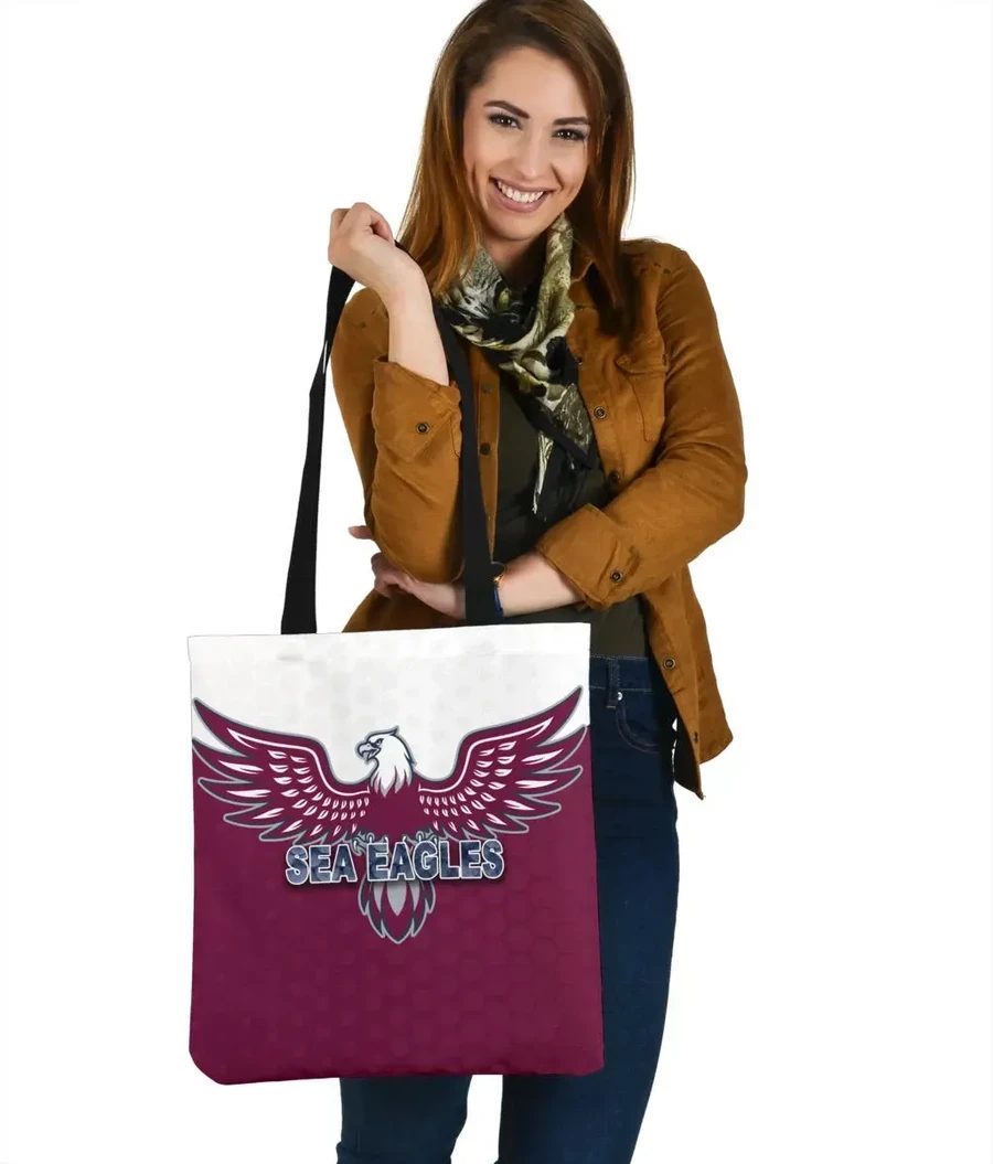 NRL Manly Warringah Sea Eagles Simple Indigenous Tote Bag NRL Manly Warringah Sea Eagles Simple Indigenous Tote Bag