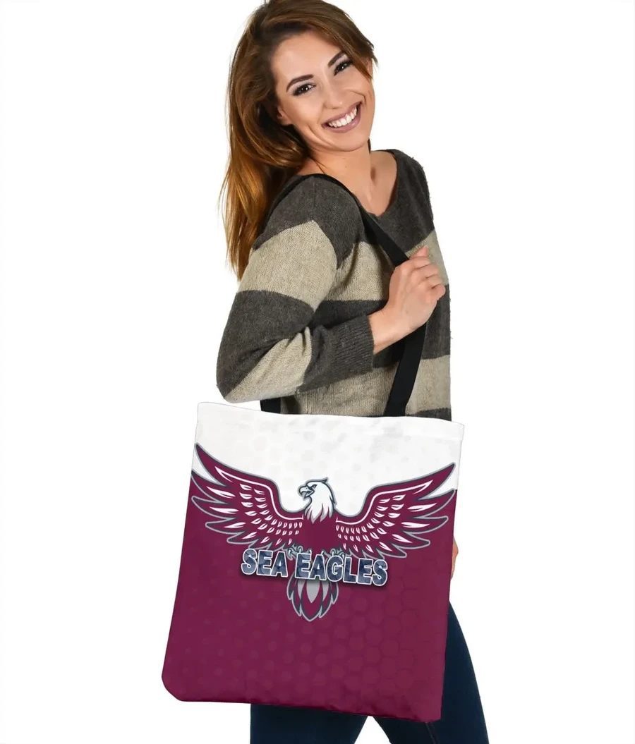 NRL Manly Warringah Sea Eagles Simple Indigenous Tote Bag NRL Manly Warringah Sea Eagles Simple Indigenous Tote Bag
