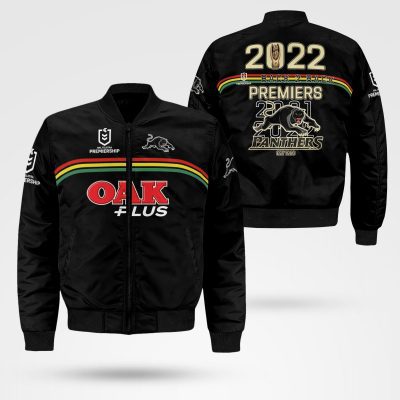 NRL Penrith Panthers Premiers 2022 - 2023 Back 2 Back Bomber Jacket
