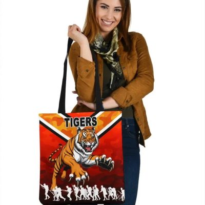 NRL Wests Tigers ANZAC Day Camo Tote Bag