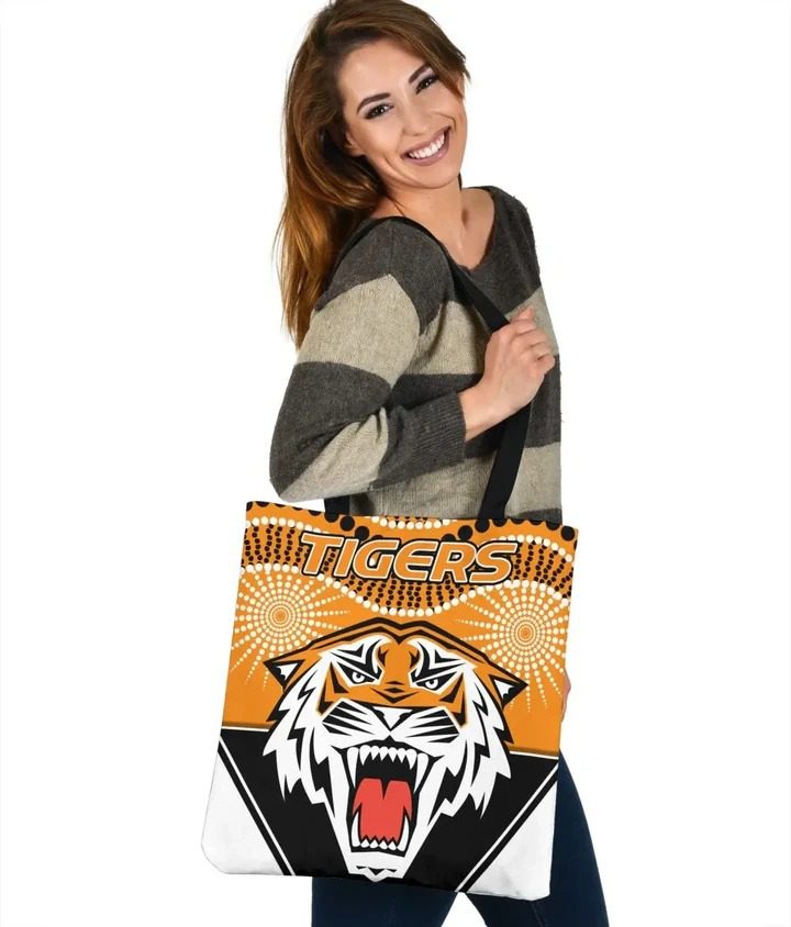 NRL Wests Tigers Newest Indigenous Tote Bag NRL Wests Tigers Newest Indigenous Tote Bag