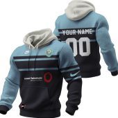 Personalized Cardiff RFC Rugby Union 1996 1997 Vintage Home Jersey Unisex Waffle Hoodie
