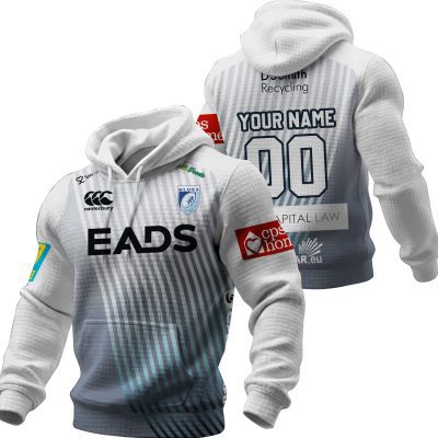 Personalized Cardiff RFC Rugby Union 1995 1996 Vintage Away Jersey Unisex Waffle Hoodie