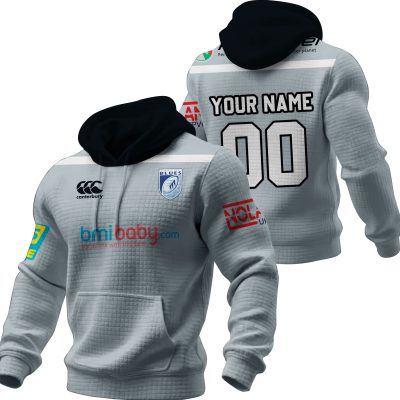 Personalized Cardiff RFC Rugby Union 1995 1996 Vintage Away Jersey Unisex Waffle Hoodie