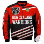 NRL New Zealand Warriors Red Black Bomber Jacket