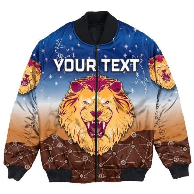 AFL Brisbane Lions Custom Text Special Bomber Jacket