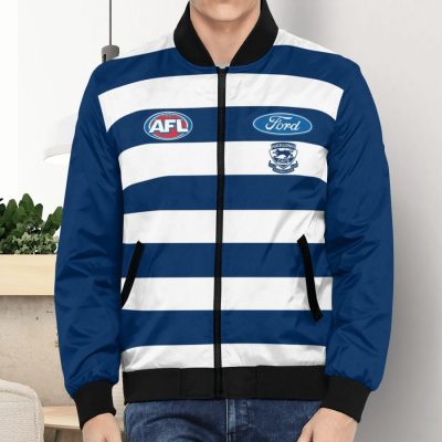 AFL Geelong Cats Custom Name Number 2021 Home Guernsey Bomber Jacket