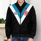 Personalised Afl Port Adelaide 2021 Home Guernsey Bomber Jacket 2.jpg - demo10