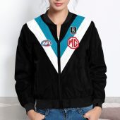 Personalised Afl Port Adelaide 2021 Home Guernsey Bomber Jacket 5.jpg - demo10