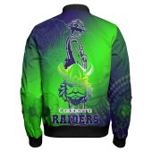 Raiders Rugby Bomber Jacket Custom Anzac Raiders Rugby Gradient Style Bomber Jacket Back 16625.1644993891.jpg - demo10