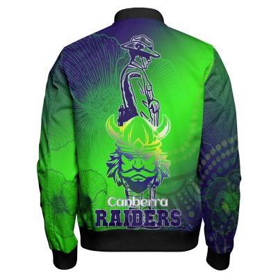 NRL Canberra Raiders ANZAC Gradient Style Bomber Jacket