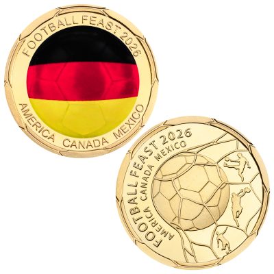 United States 2026 Football Feast Commemorative Coin World Soccer Game Challenge Coin Souvenir Holiday Birthday Gifts for Fans Collectors ﻿