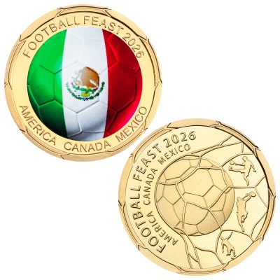 United States 2026 Football Feast Commemorative Coin World Soccer Game Challenge Coin Souvenir Holiday Birthday Gifts for Fans Collectors ﻿