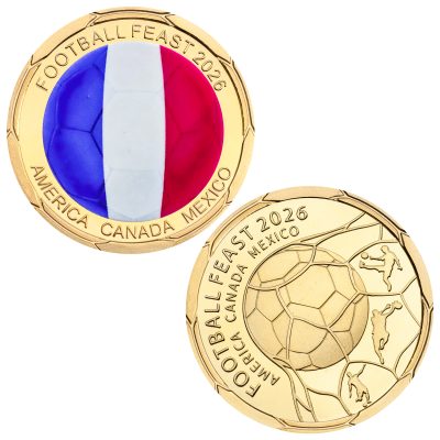 United States 2026 Football Feast Commemorative Coin World Soccer Game Challenge Coin Souvenir Holiday Birthday Gifts for Fans Collectors ﻿