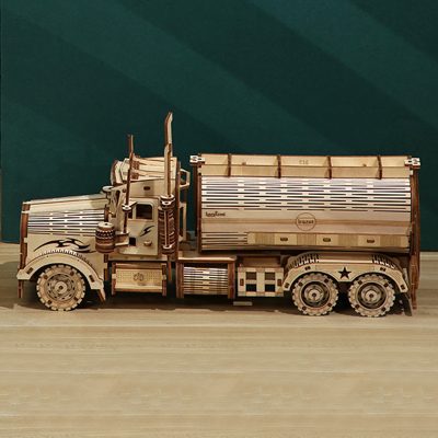 DIY Truck Piggy Bank Wooden Puzzle Toys 4D Handmade Building Block Set For Children & Adult Gift