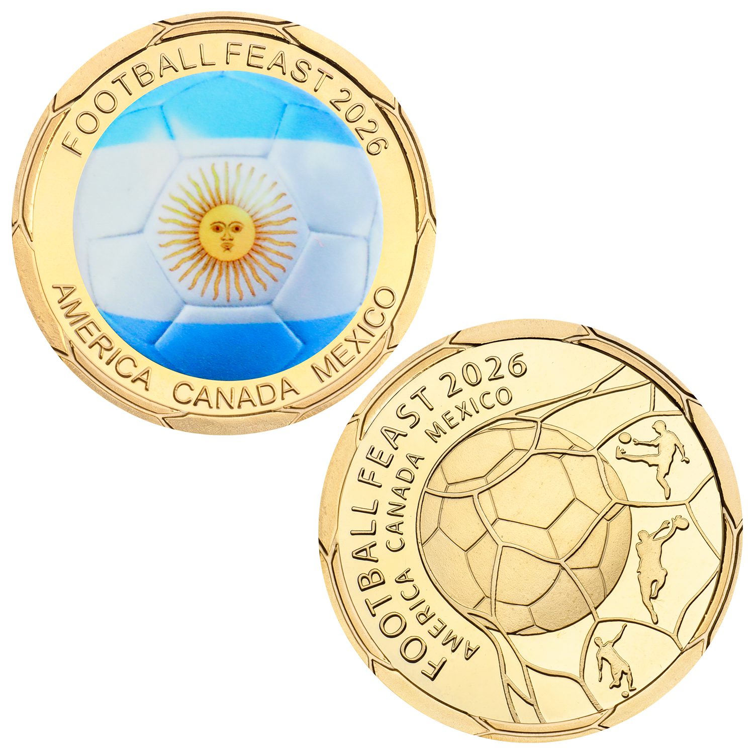 United States 2026 Football Feast Commemorative Coin World Soccer Game Challenge Coin Souvenir Holiday Birthday Gifts for Fans Collectors United States 2026 Football Feast Commemorative Coin World Soccer Game Challenge Coin Souvenir Holiday Birthday Gifts for Fans Collectors 