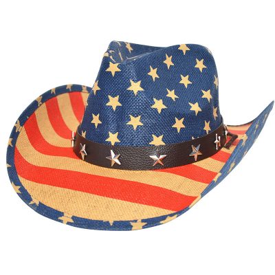 Classic American Flag Western Cowboy Hats Summer 02