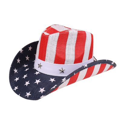Classic American Flag Western Cowboy Hats Summer 02