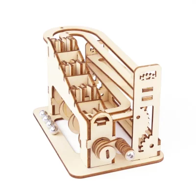 DIY Marble Run Puzzle – Wooden Spiral Track Model Kit