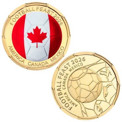 United States 2026 Football Feast Commemorative Coin World Soccer Game Challenge Coin Souvenir Holiday Birthday Gifts for Fans Collectors ﻿