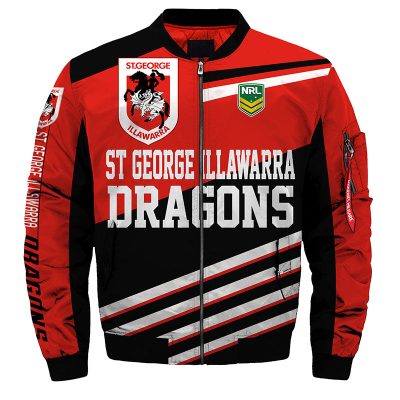 NRL St. George Illawarra Dragons Rugby Bomber Jacket