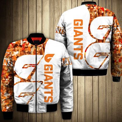AFL Greater Western Sydney Giants Orange White Bomber Jacket