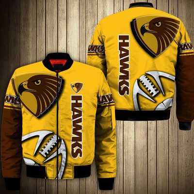 AFL Hawthorn Hawks Gold Bomber Jacket