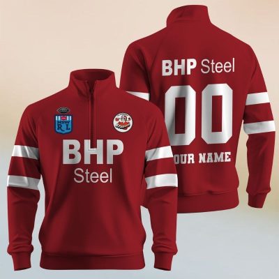 Personalize ARL/NRL Vintage North Queensland Cowboys 1995 Half Zip Bagless Sweatshirts