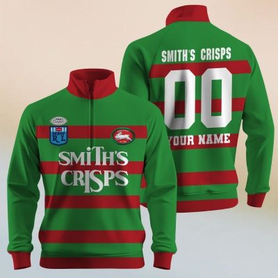 Personalize ARL/NRL Vintage Balmain Tigers 1989 Half Zip Bagless Sweatshirts