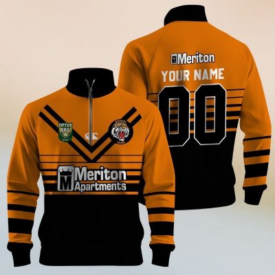 Personalize ARL Vintage NEWCASTLE KNIGHTS 1997 Half Zip Bagless Sweatshirts